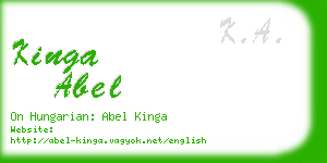 kinga abel business card